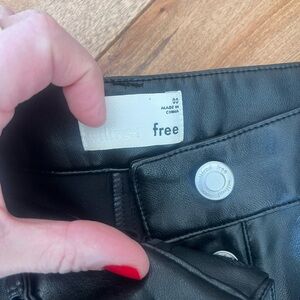 Wilfred Black Buttoned Leather Pants size 00